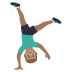 🤸🏽‍♂️ man cartwheeling: medium skin tone display on JoyPixels